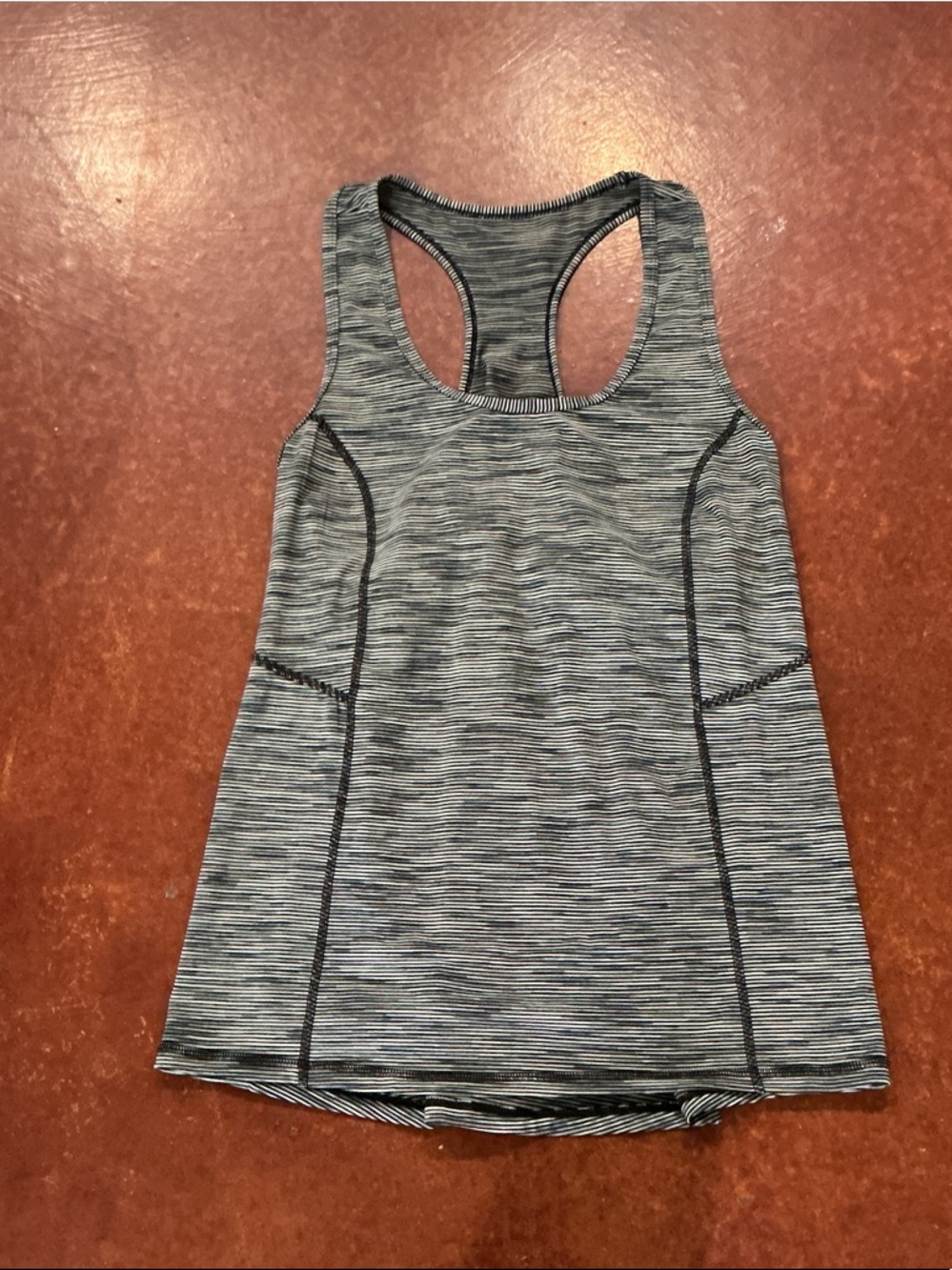 Xersion Black & Gray Striated Racerback Tank